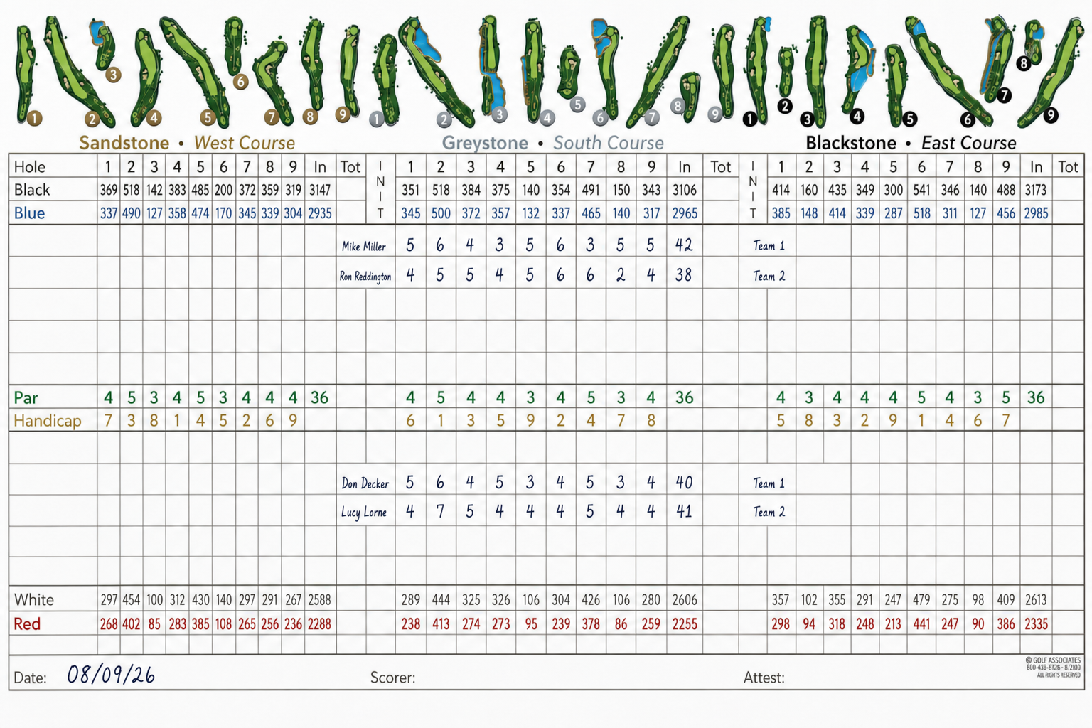 Example filled Greystone scorecard